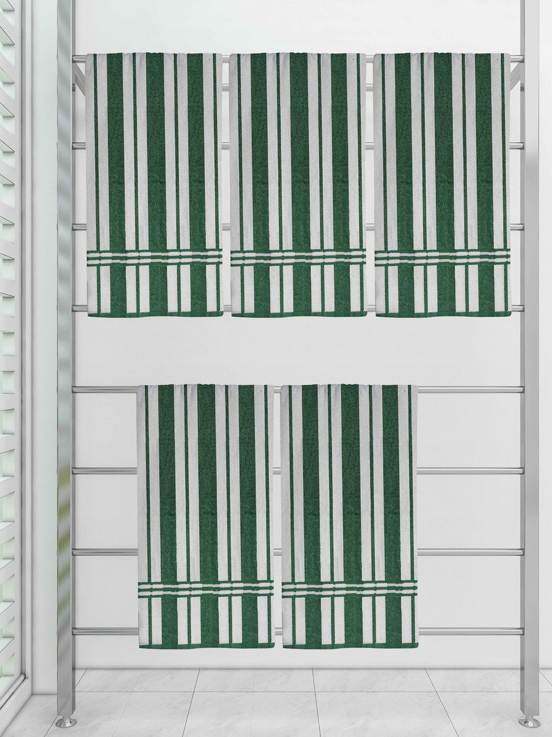 Athom Trendz Pack of 5 Striped Bath Towels