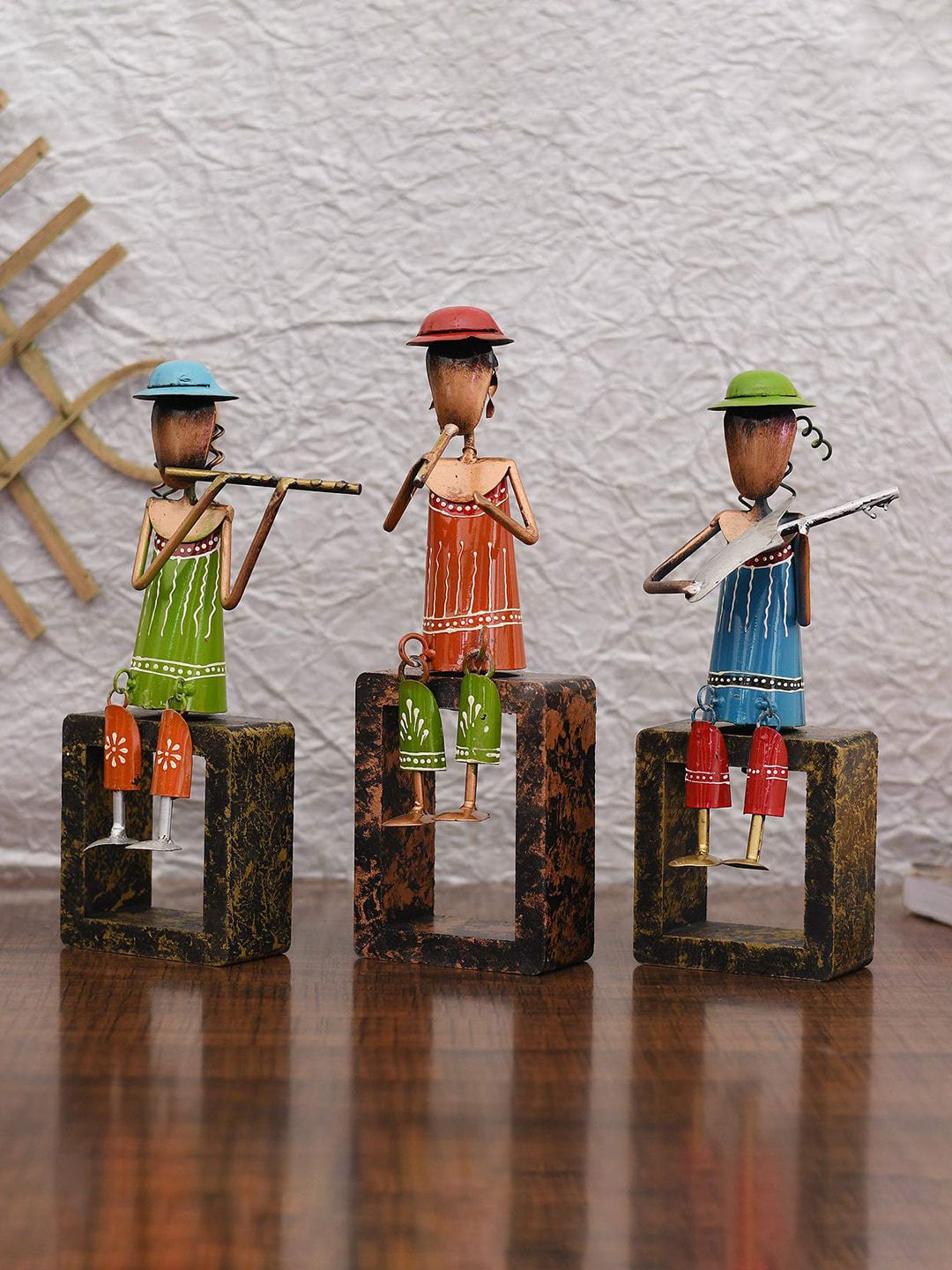 CraftVatika 3 Piece Musical Instruments Statue Showpieces Price in India