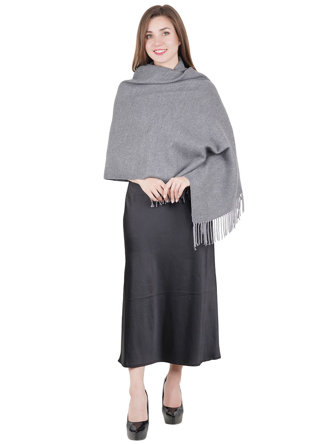 MUFFLY Women Grey Stole Price in India