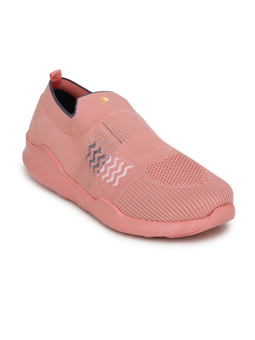 Liberty Women Peach-Coloured Mesh Walking Non-Marking Shoes Price in India