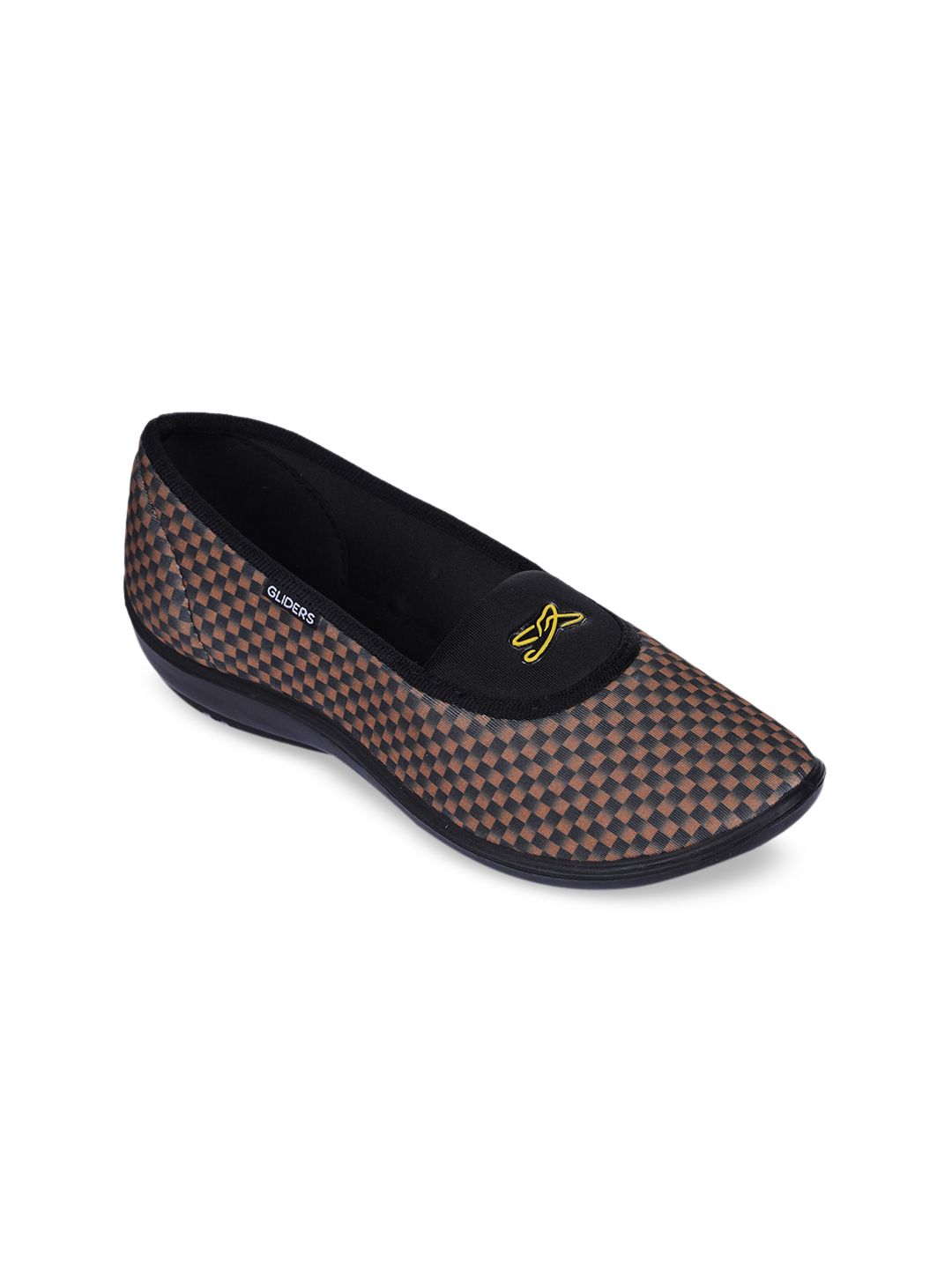 Liberty Women Gold-Toned Printed Ballerinas Price in India