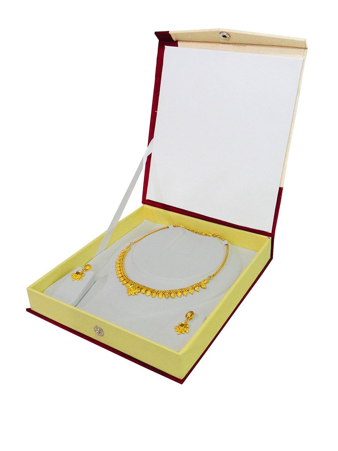 atorakushon Cream Coloured Solid Jewellery Storage Box Price in India