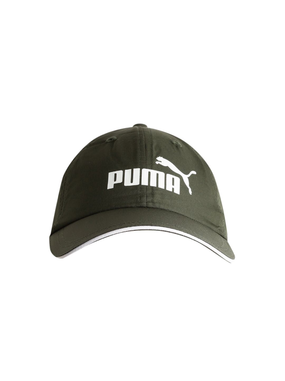 Puma Unisex Olive Green & White Printed Performance Visor Cap Price in India