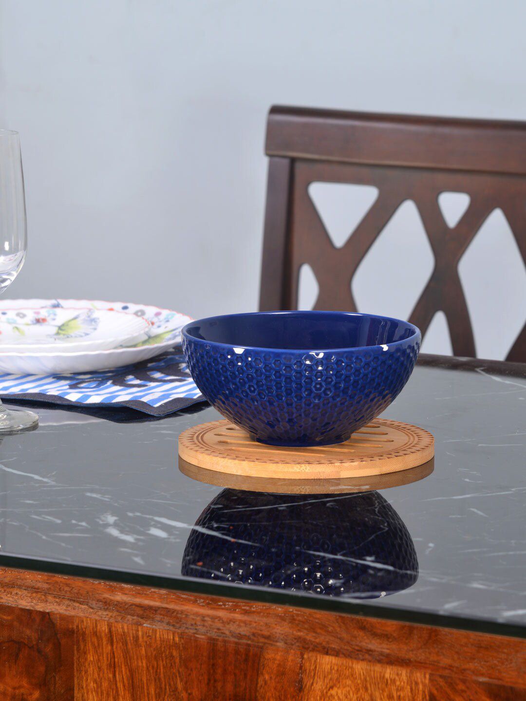 Athome by Nilkamal  Brown Lazer Print Wooden Dining Essentials Price in India