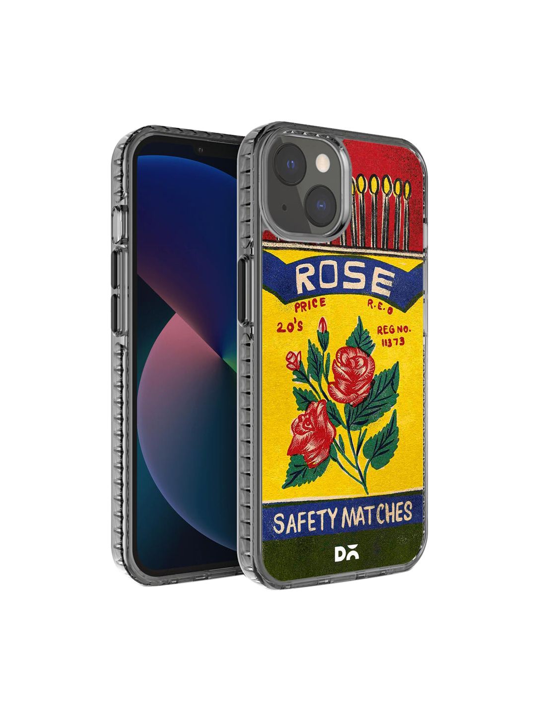 DailyObjects Yellow & Red Printed Rose Matchbox iPhone 13 Phone Case