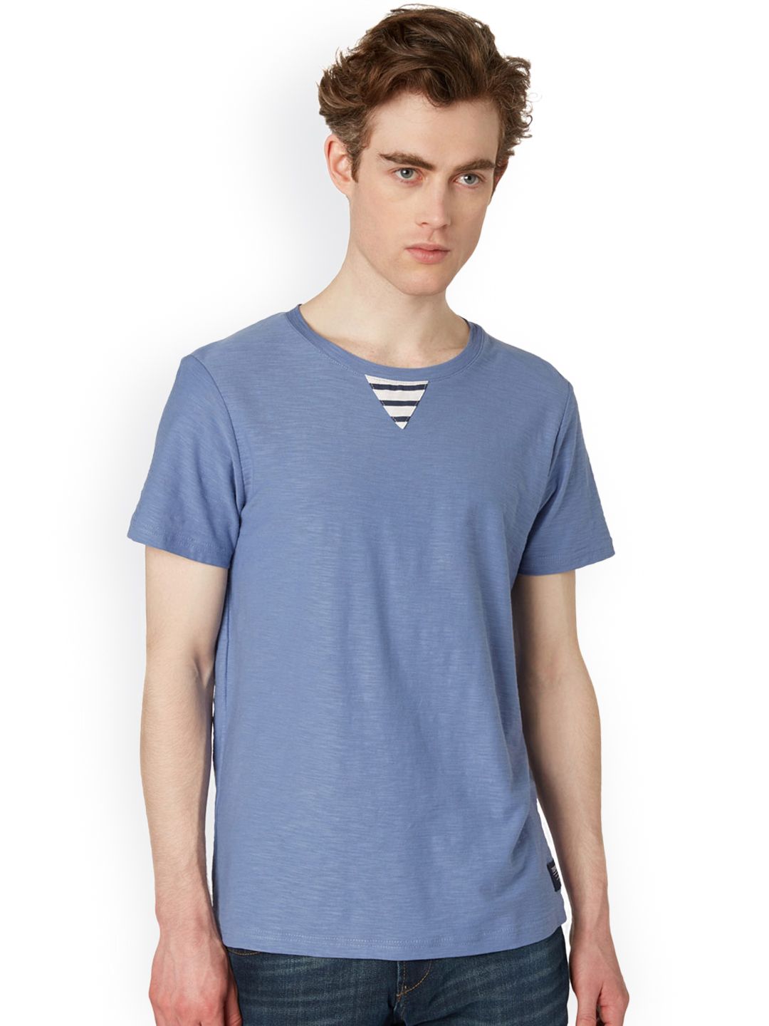 TOM TAILOR T-shirt con stampa - navy scattered waves design/blu scuro