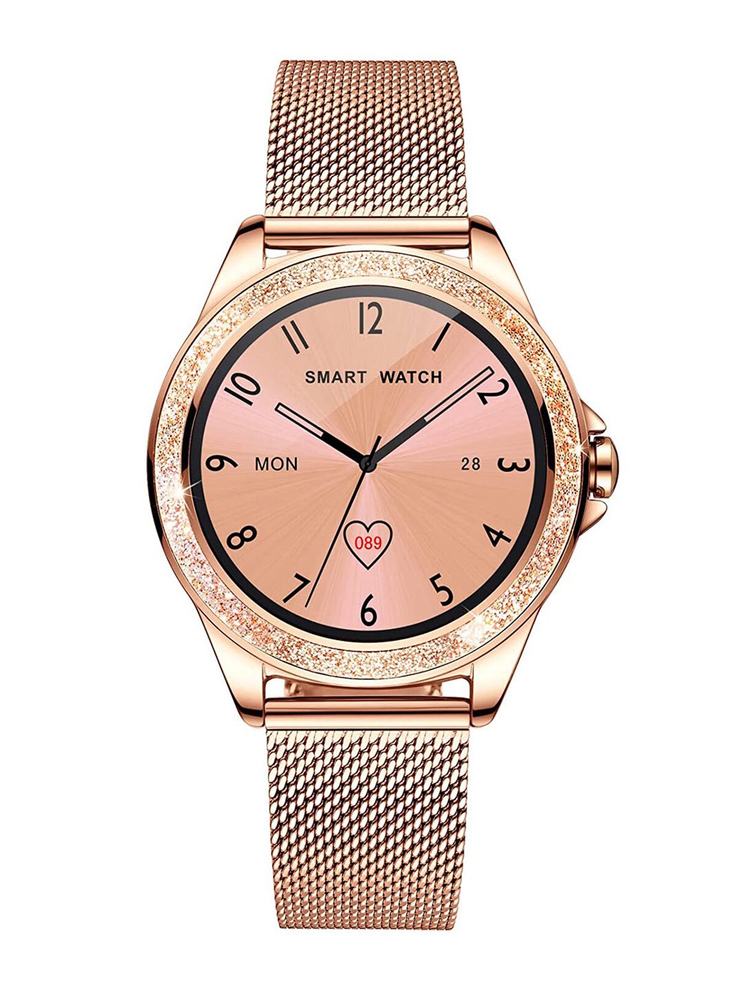 bfit Women Rose-Gold-Toned Star2 HD Color Touch Screen Analogue Smart Watch Price in India