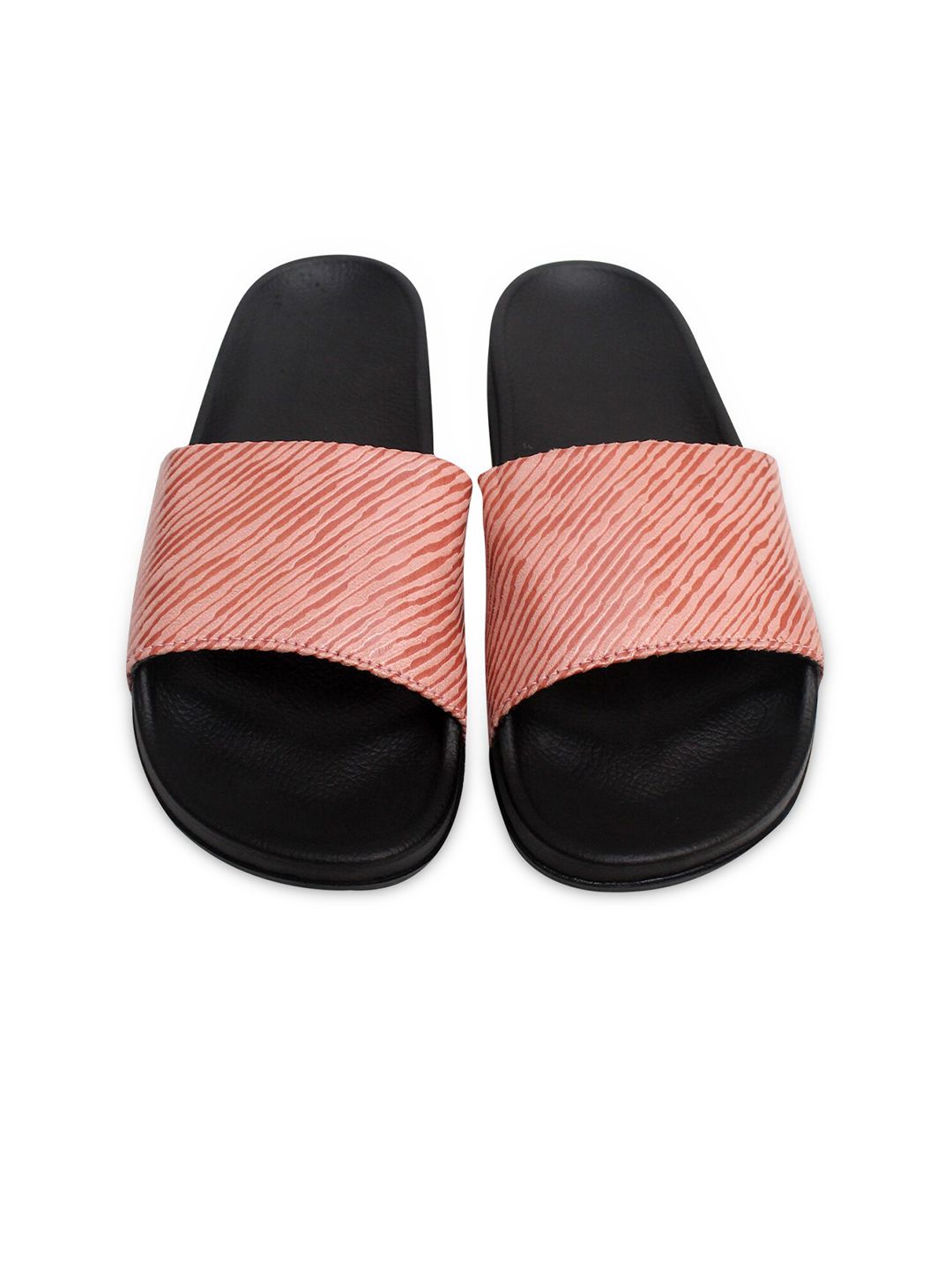 ADIVER Women Pink & Black Flip-Flop Price in India