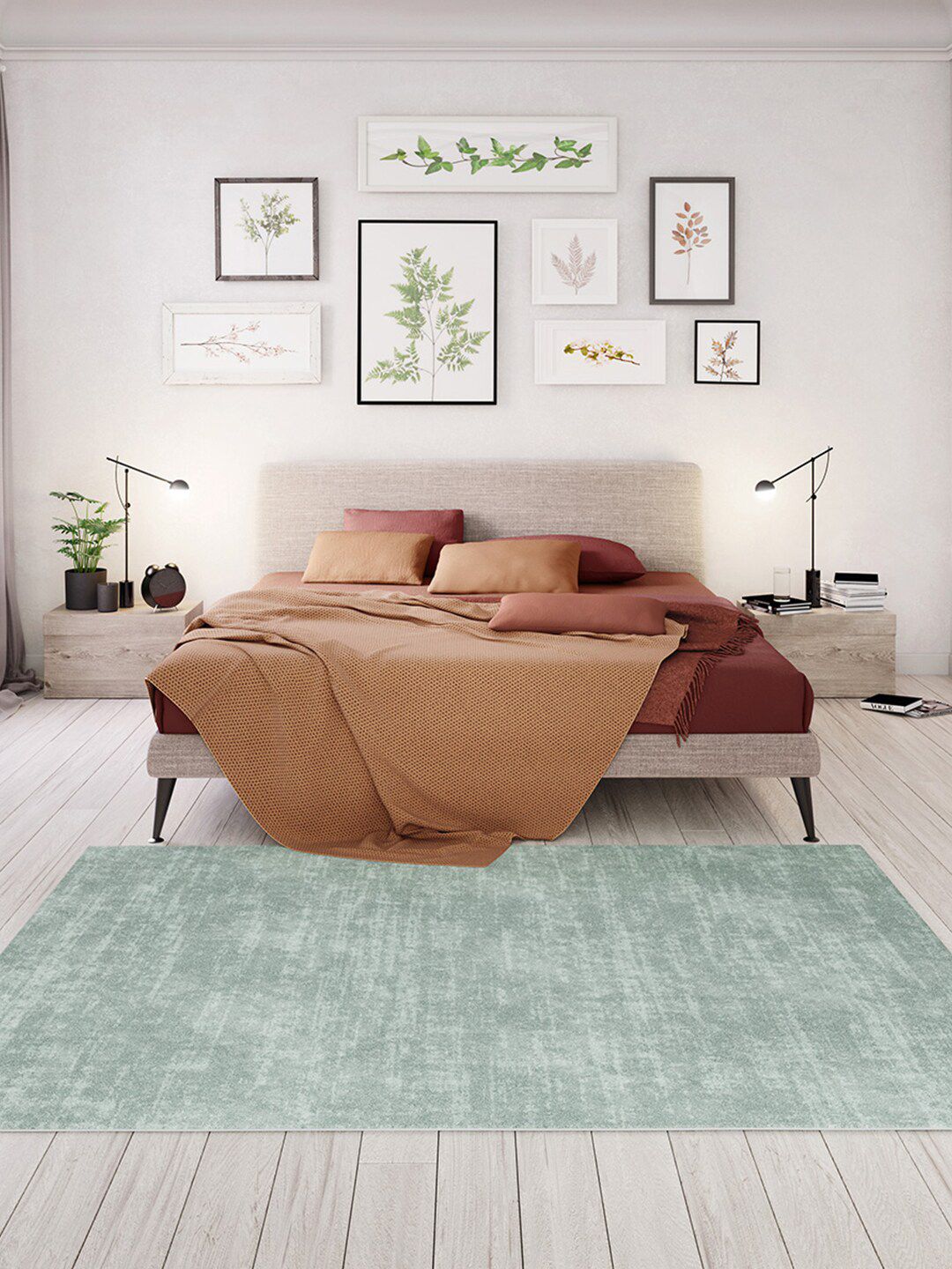 DDecor Green Rectangular Polypropylene Carpet Price in India