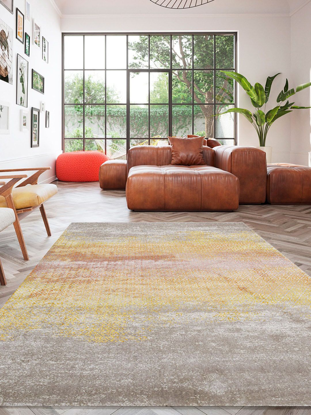 DDecor Multicoloured Abstract Pattern Rug Price in India