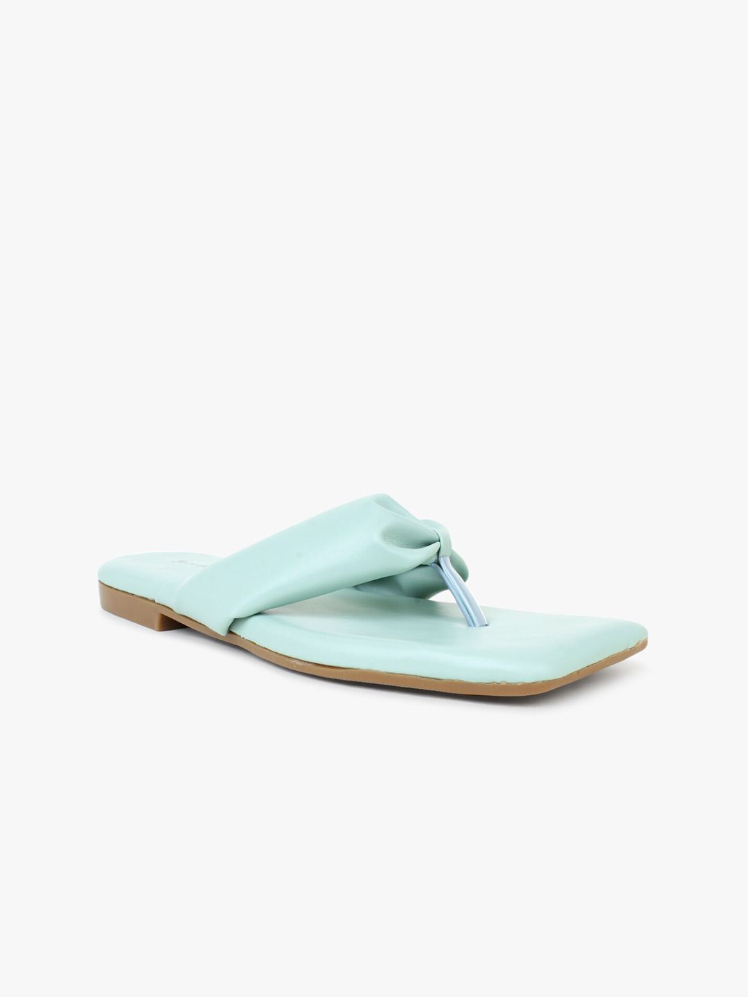 Mast & Harbour Women Sea Green Mules with Bows Flats Price in India