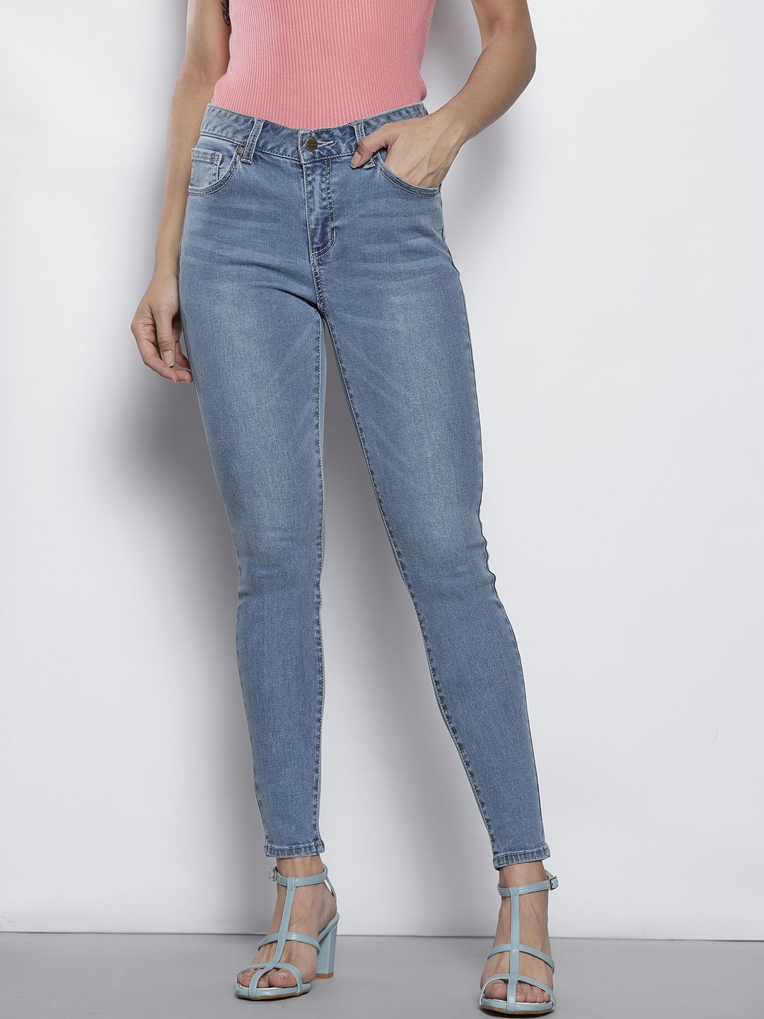 GUESS Women Blue Light Fade Jeans Price in India