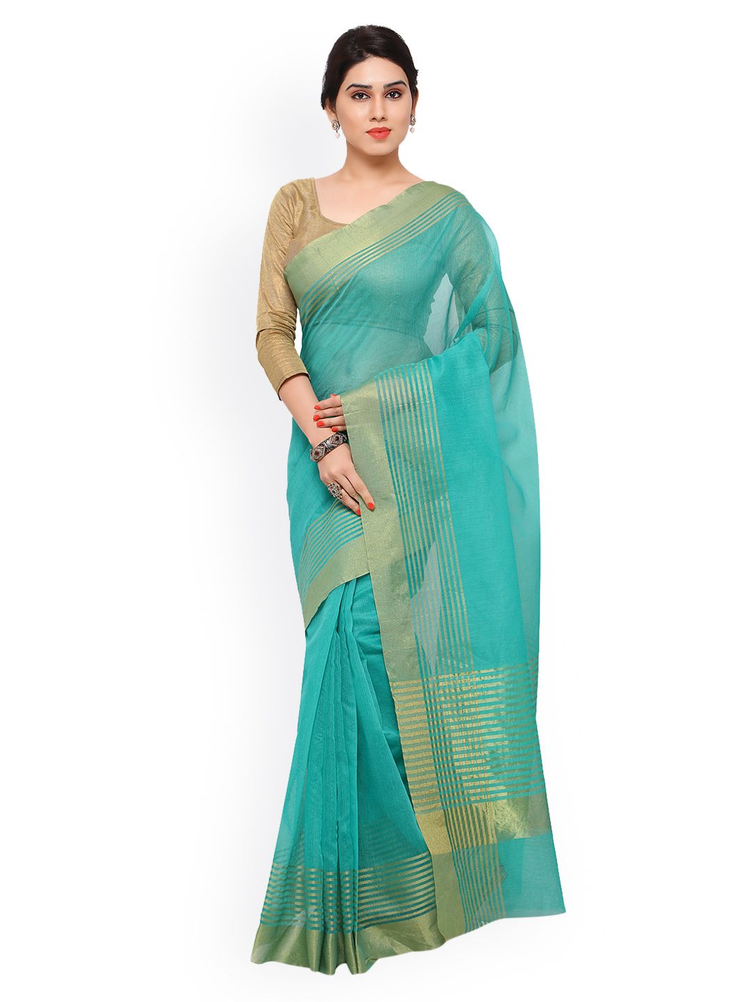 Saree mall Blue Art Silk Printed Saree Price in India