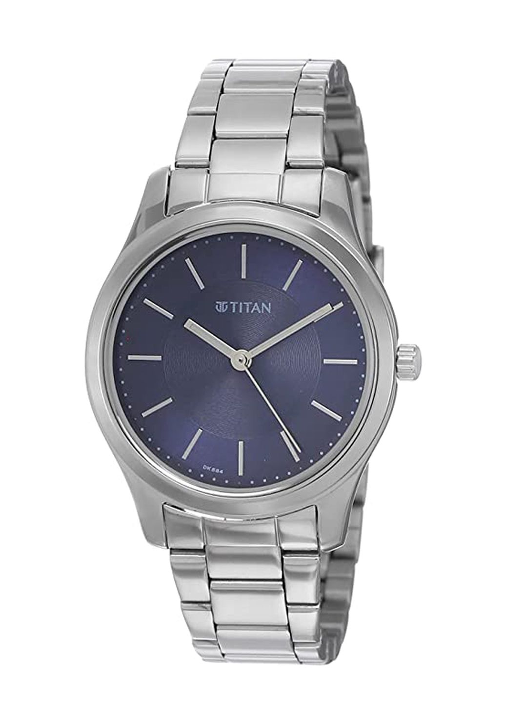 Titan Women Blue Dial & Steel Toned Bracelet Style Analogue Watch NP2596SM03 Price in India
