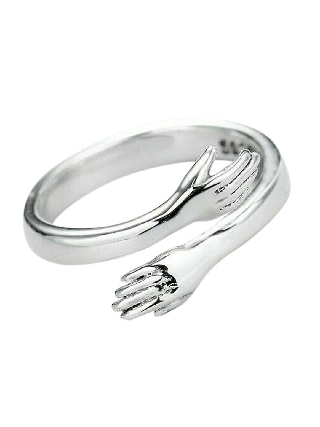Sarvda Women Silver-Plated Hug Ring Price in India