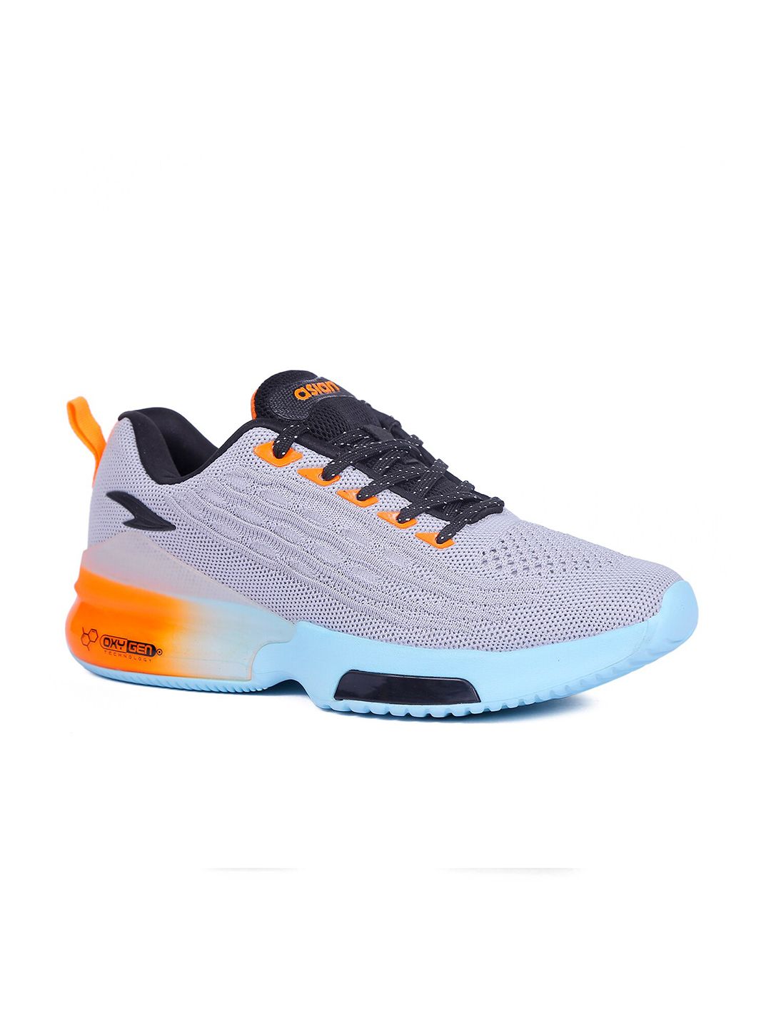 ASIAN Men Grey Mesh Running Non-Marking Shoes