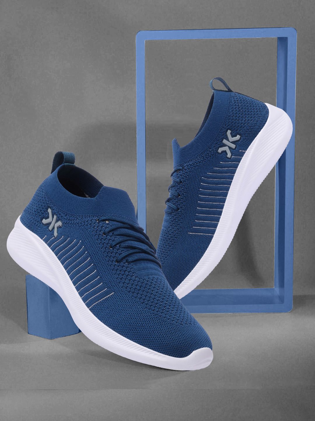 Killer Men Blue Woven Design Sneakers