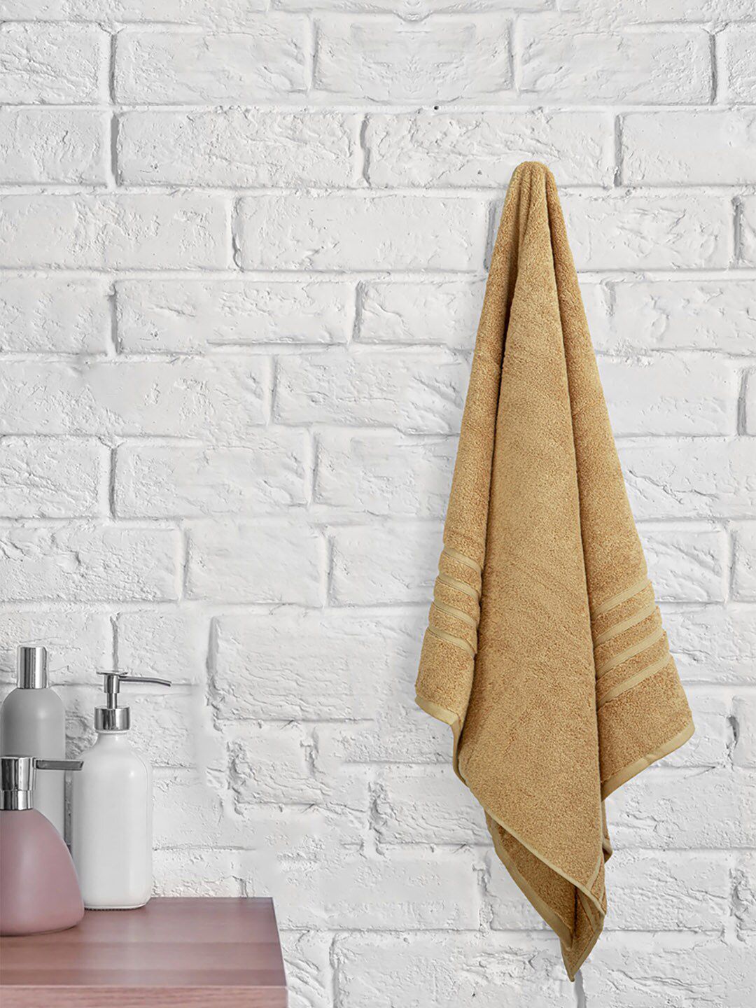 Boutique Living India Brown Solid 550 GSM Bamboo Bath Towels Price in India