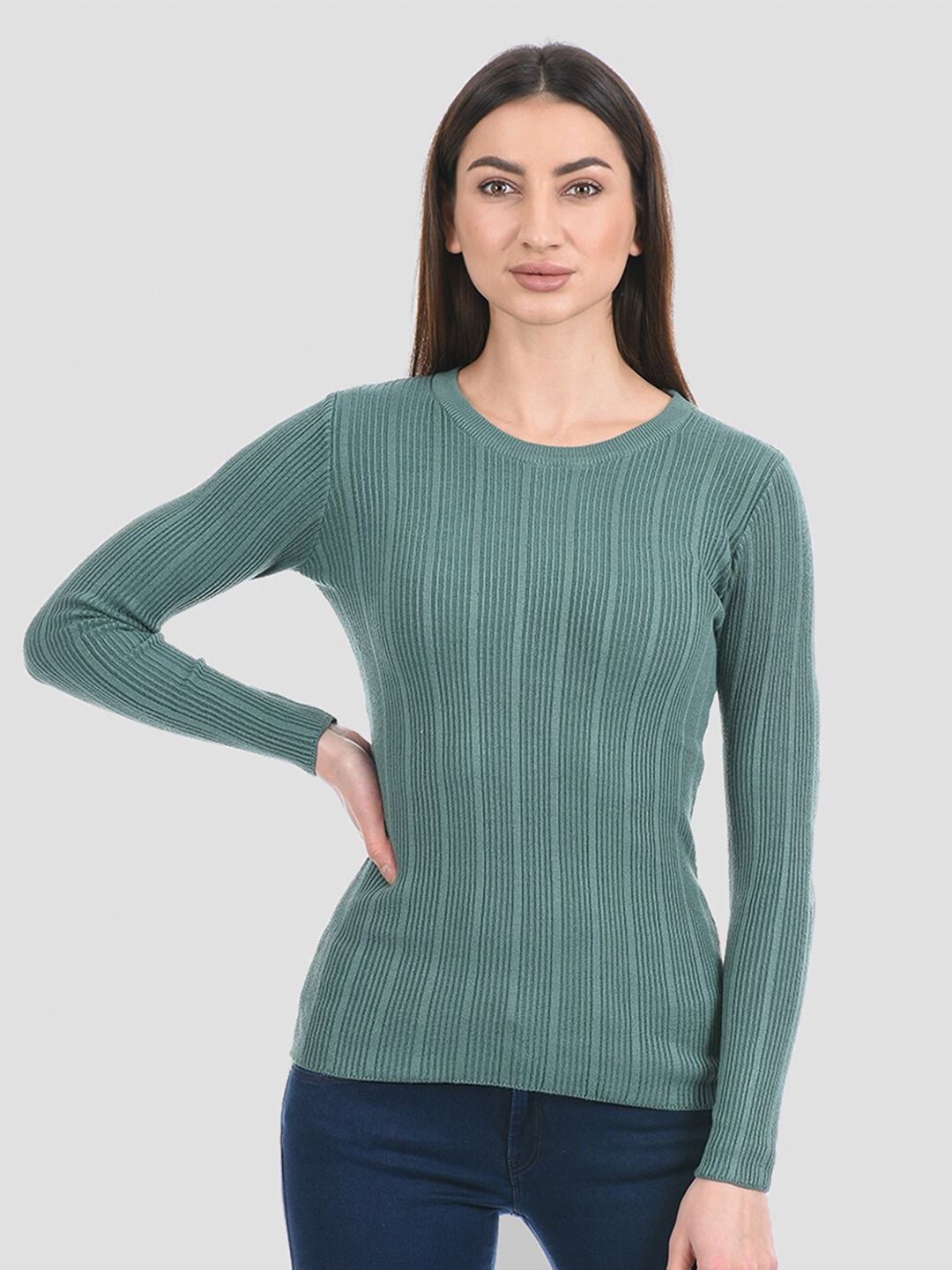PORTOBELLO Women Green Pullover Sweaters Price in India