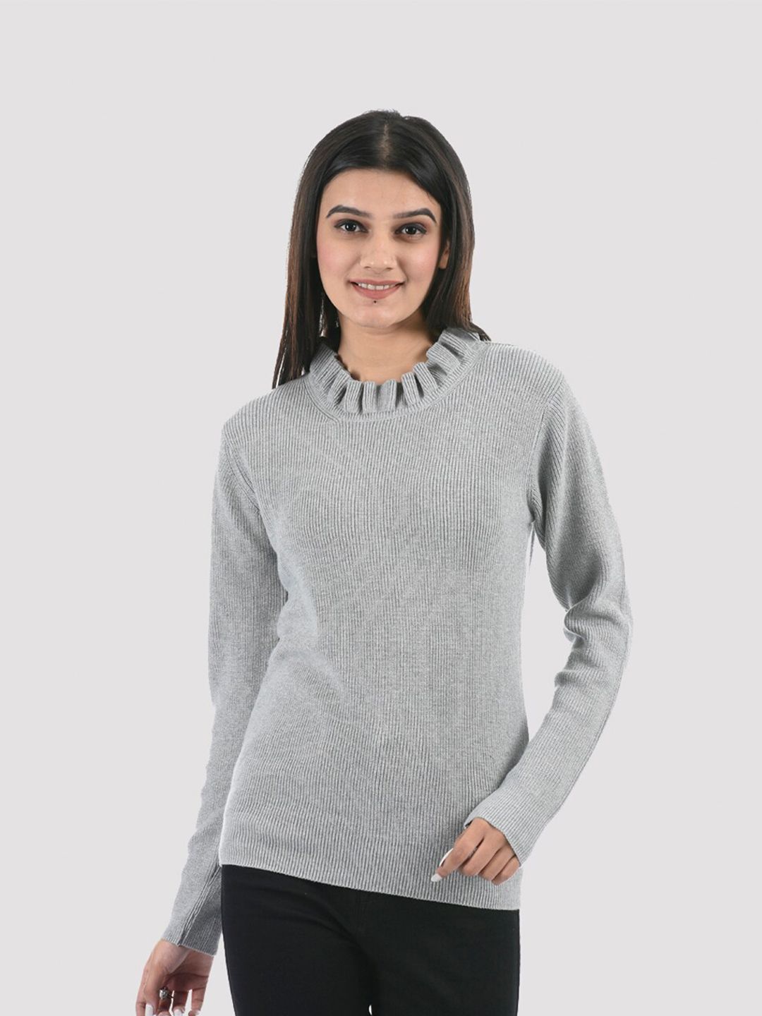 PORTOBELLO Women Grey Pullover Price in India