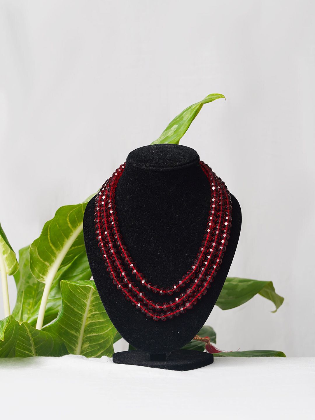 Unnati Silks Red Layered Necklace Price in India