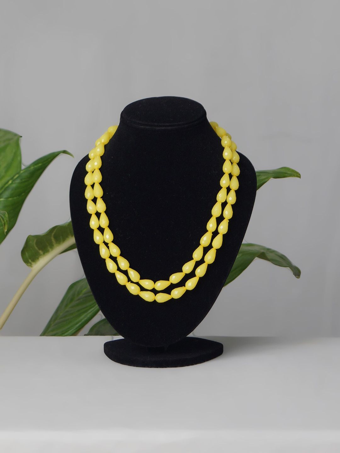 Unnati Silks Yellow Layered Necklace Price in India