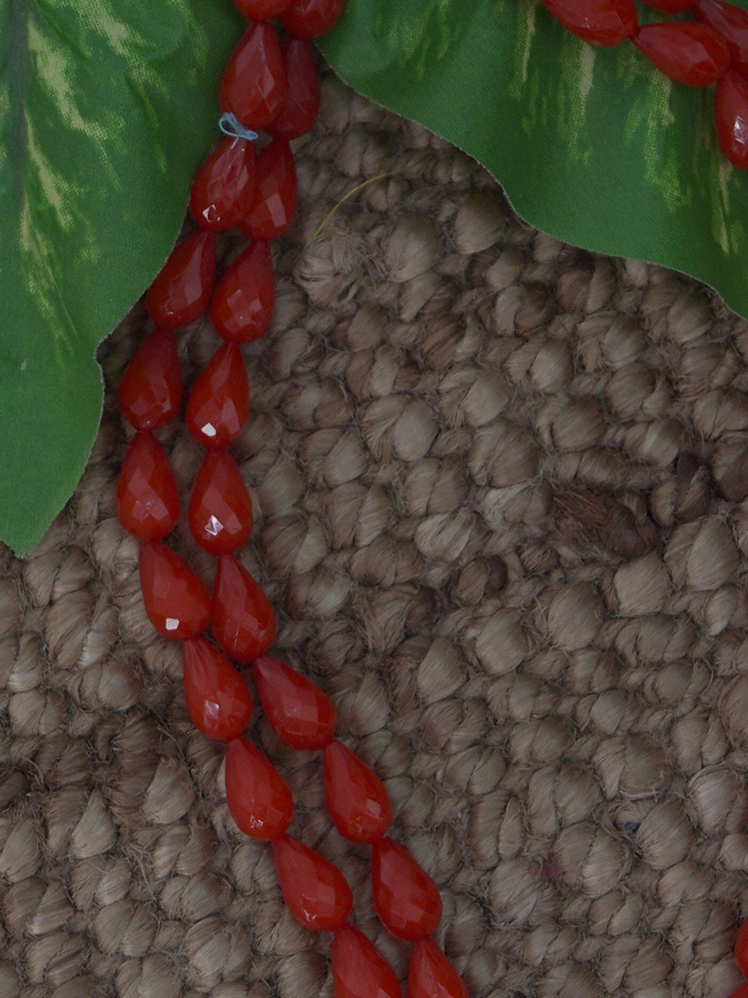 Unnati Silks Red Beaded Necklace Price in India