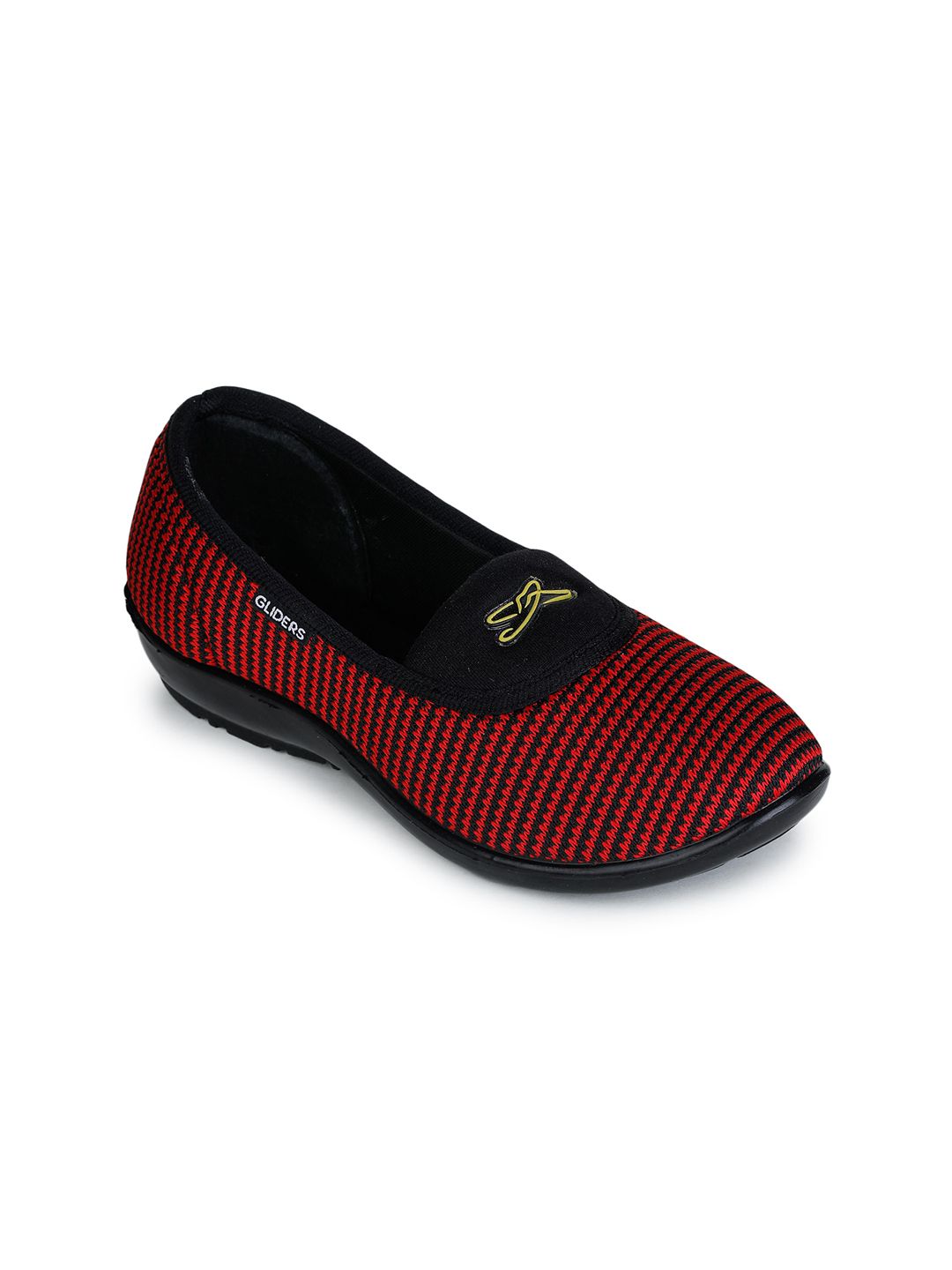 Liberty Women Red Woven Design Slip-On Sneakers Price in India