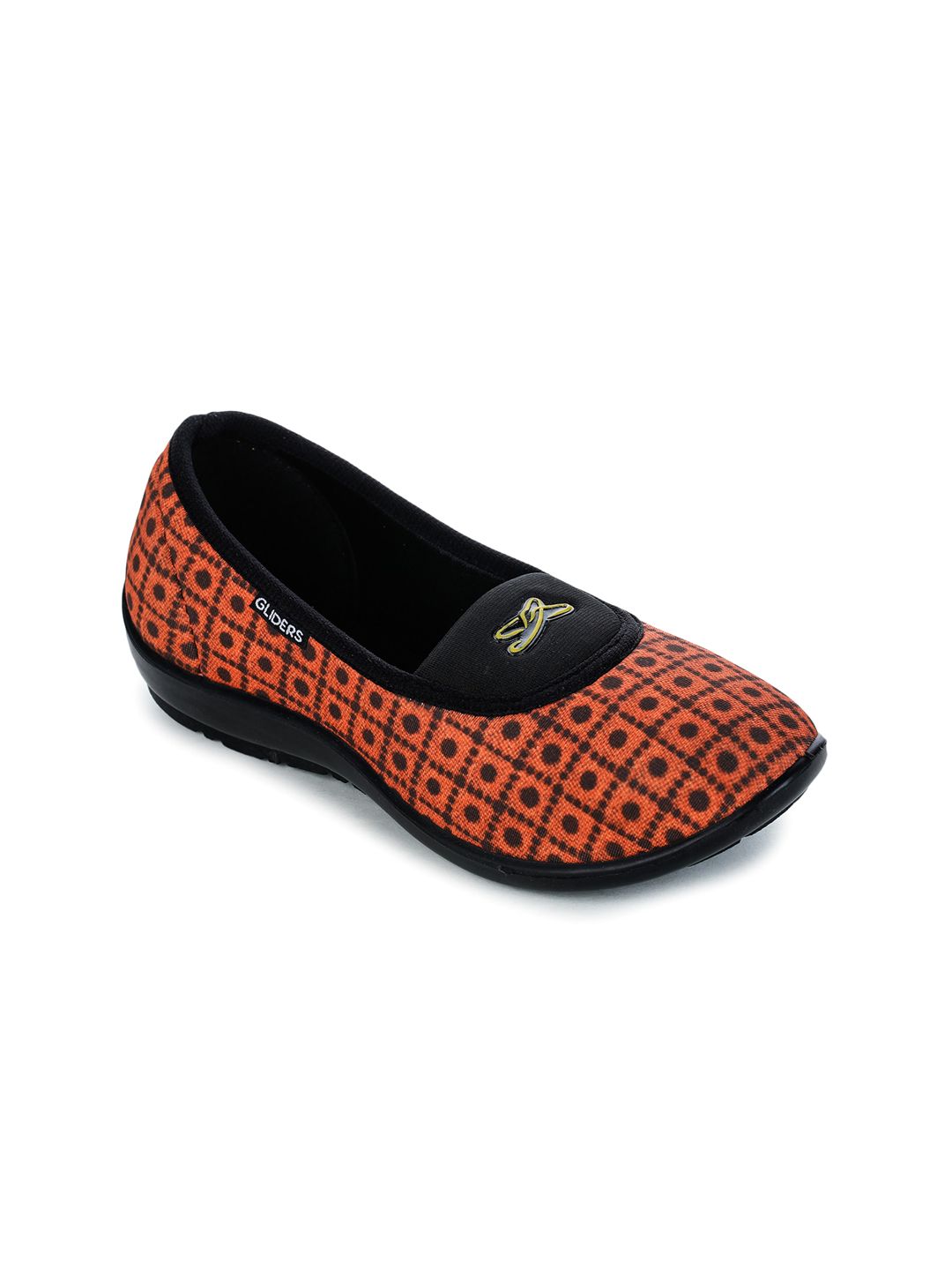 Liberty Women Orange Printed Slip-On Sneakers Price in India