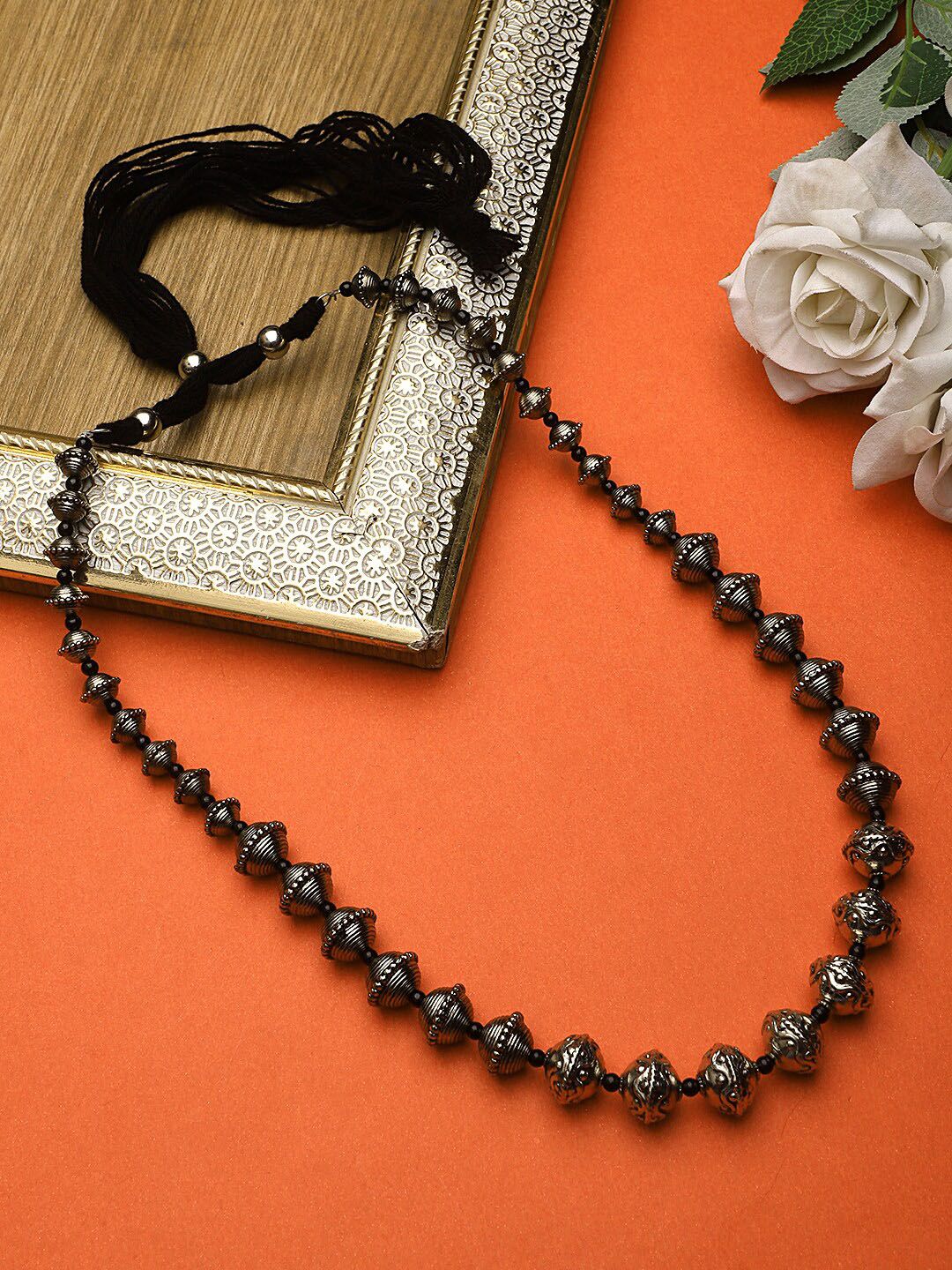 KACY Silver-Plated Oxidised Necklace Price in India