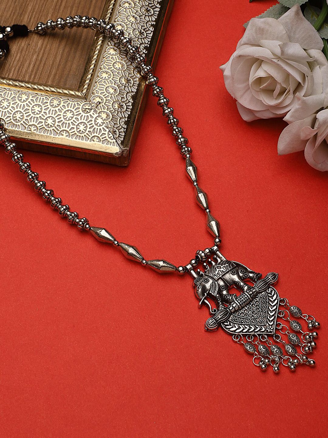 KACY Silver-Plated Long Necklace Price in India