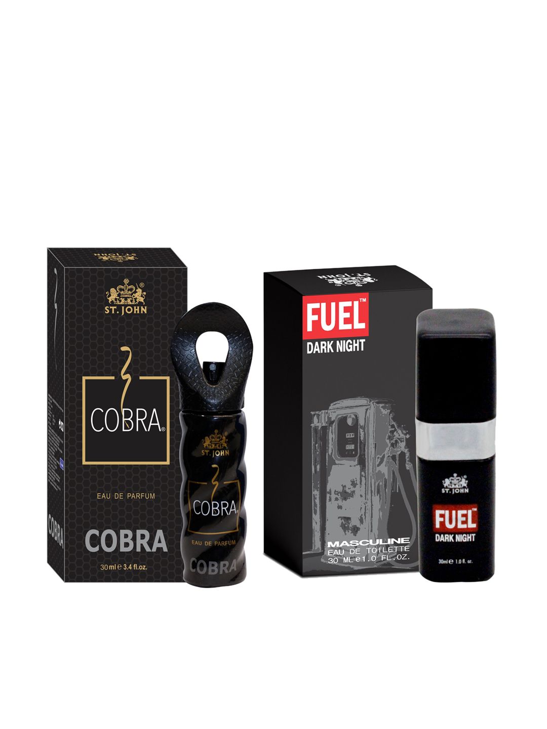 St. John Set of Cobra & Fuel Dark Night Masculine Eau De Parfum - 30 ml Each Price in India