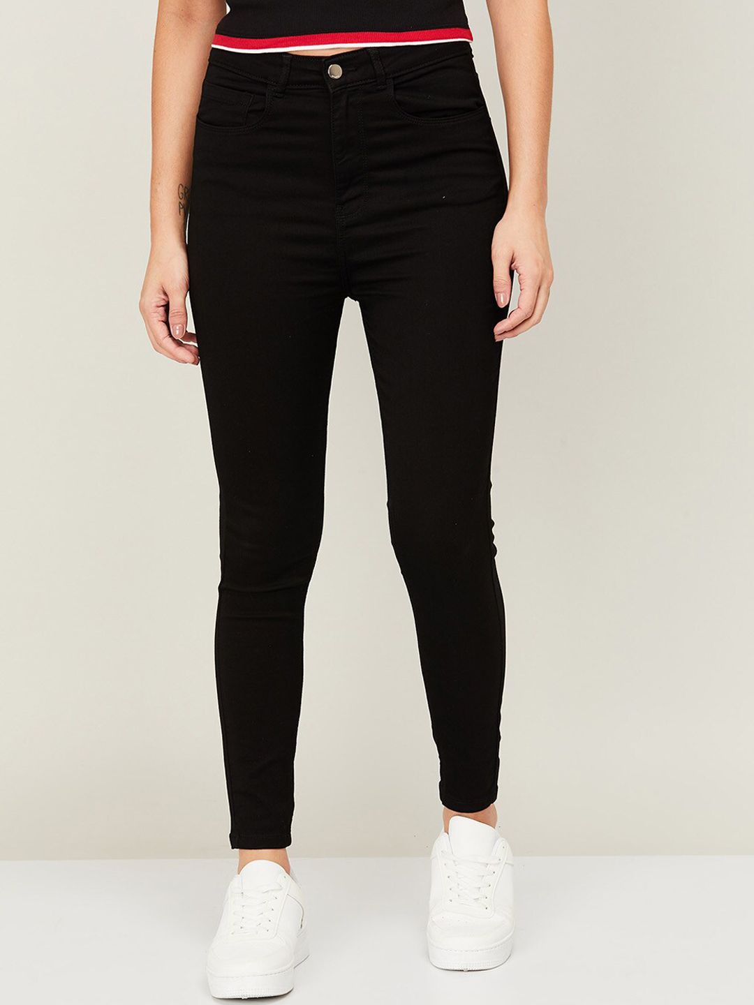 Ginger by Lifestyle Women Black High-Rise Jeans Price in India