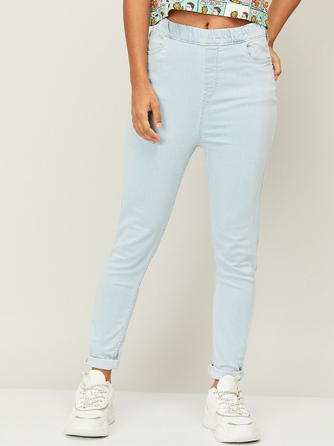 Ginger by Lifestyle Women Blue High-Rise Jeans Price in India