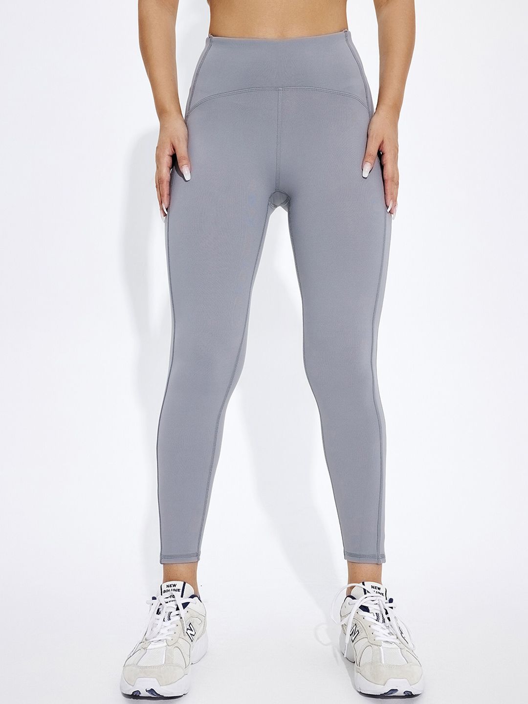 URBANIC Women Grey Solid Tights Price in India