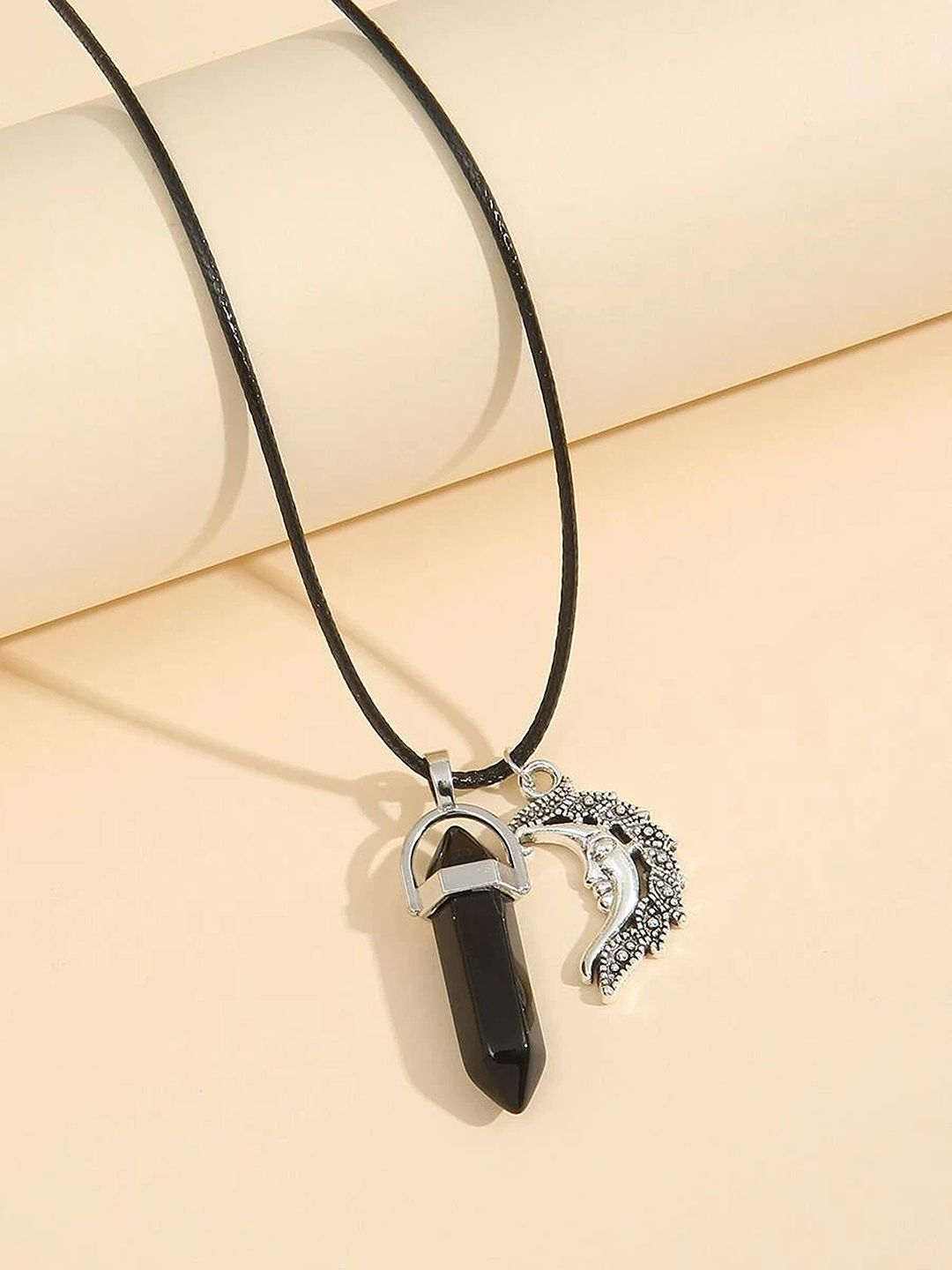 EL REGALO Black & Silver-Toned Antique Necklace Price in India