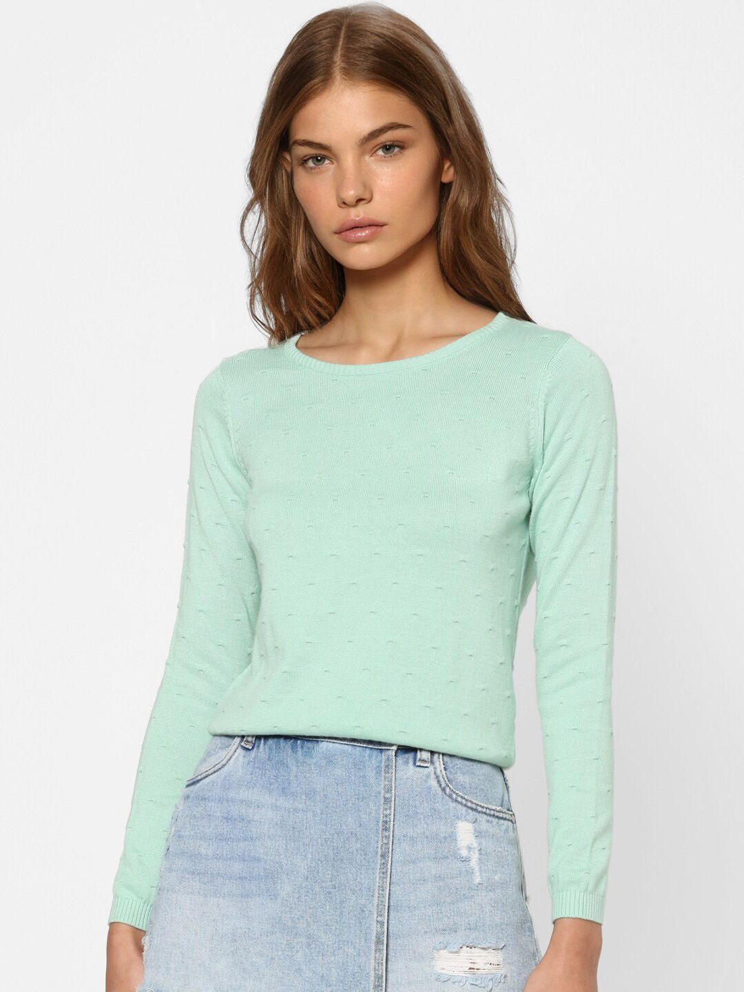 ONLY Women Green Pullover Price in India