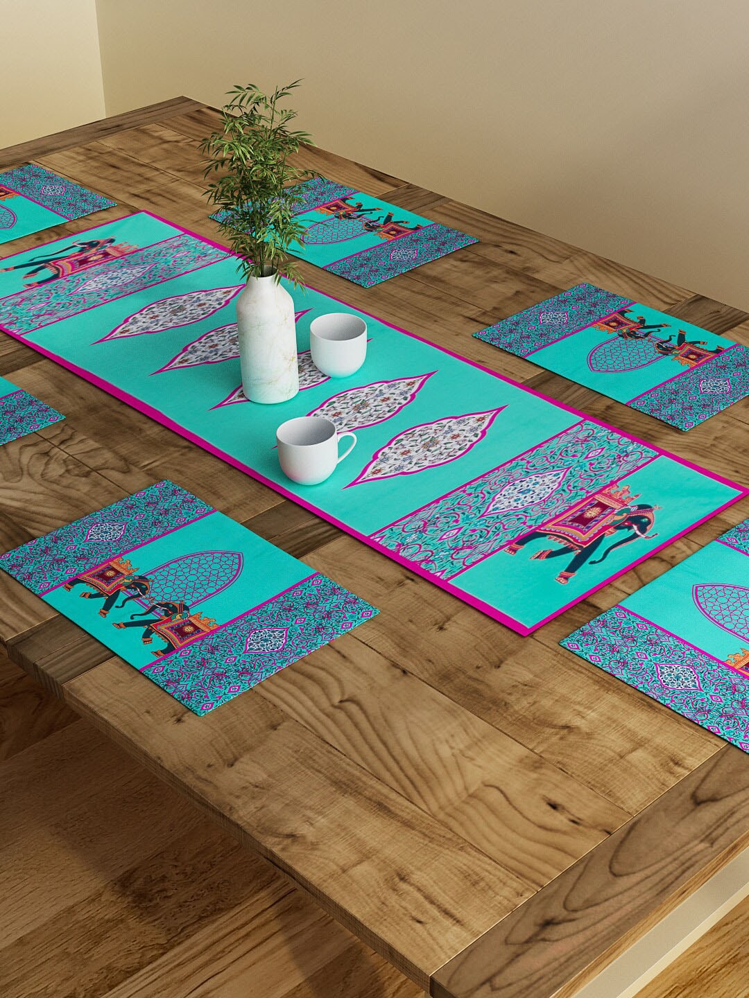 SEJ by Nisha Gupta Set of 6 Table Placemats & Runner Price in India