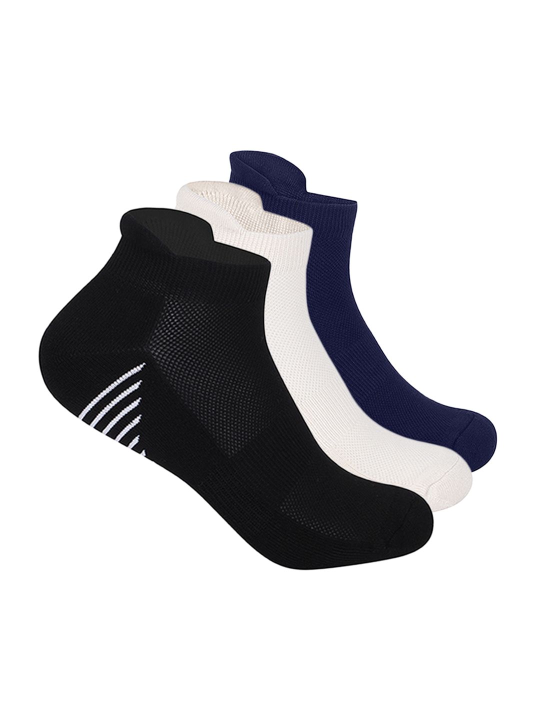 Mint & Oak Men Pack Of 3 Solid Ankle-Length Socks