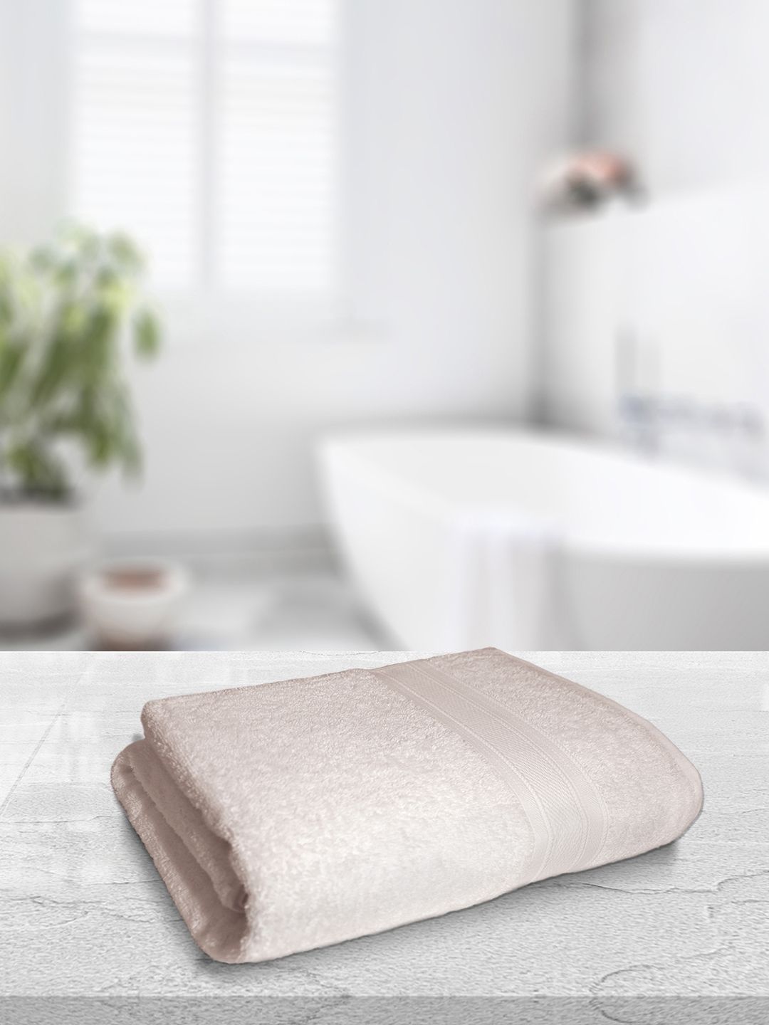 Trident Cream 100%  Cotton 500 GSM Bath Towels Price in India