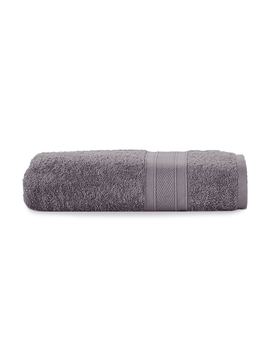 Trident Charcoal Solid 500 GSM Pure Cotton Bath Towel Price in India