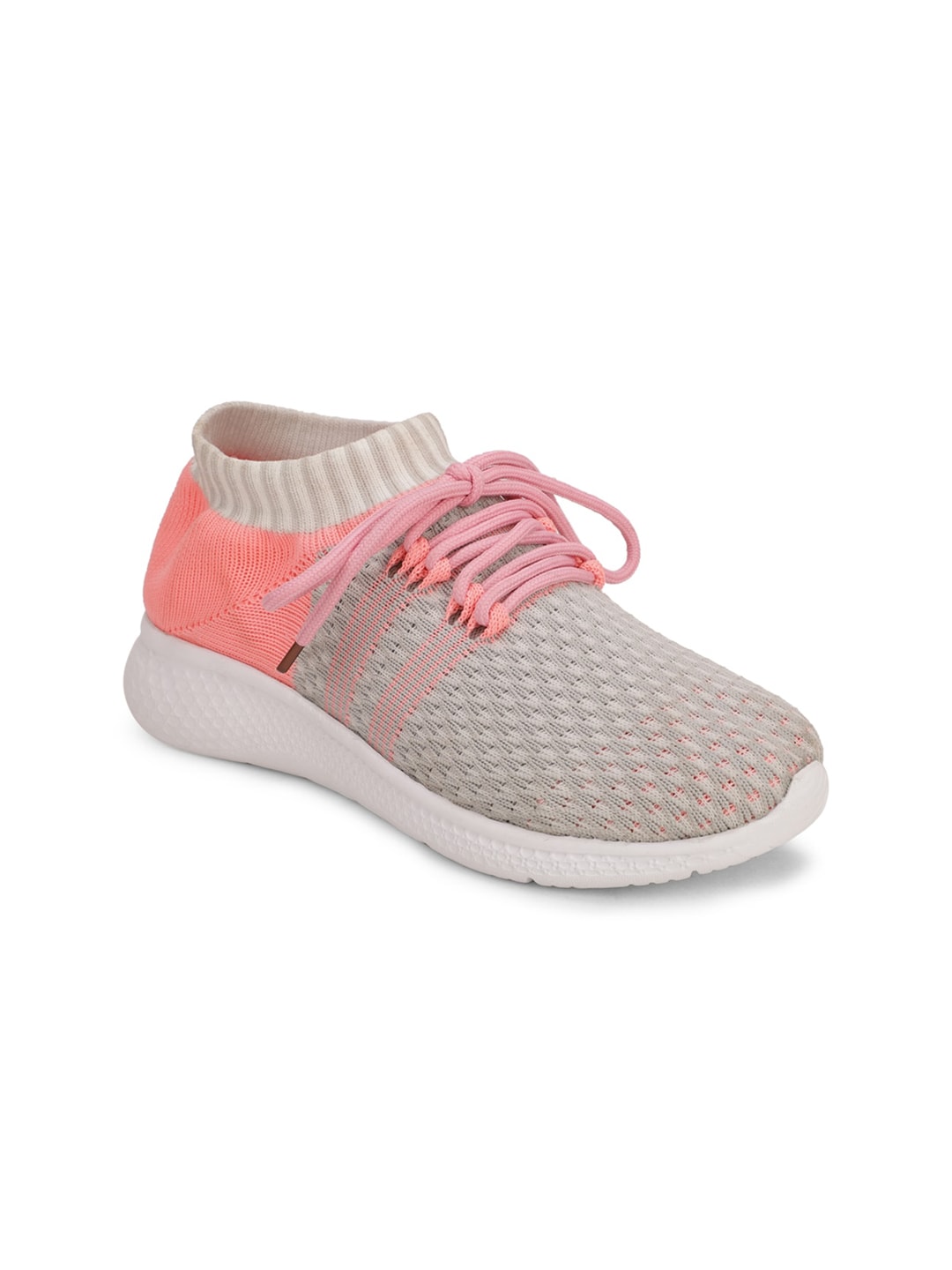 HERE&NOW Women Grey Woven Design Slip-On Sneakers Price in India