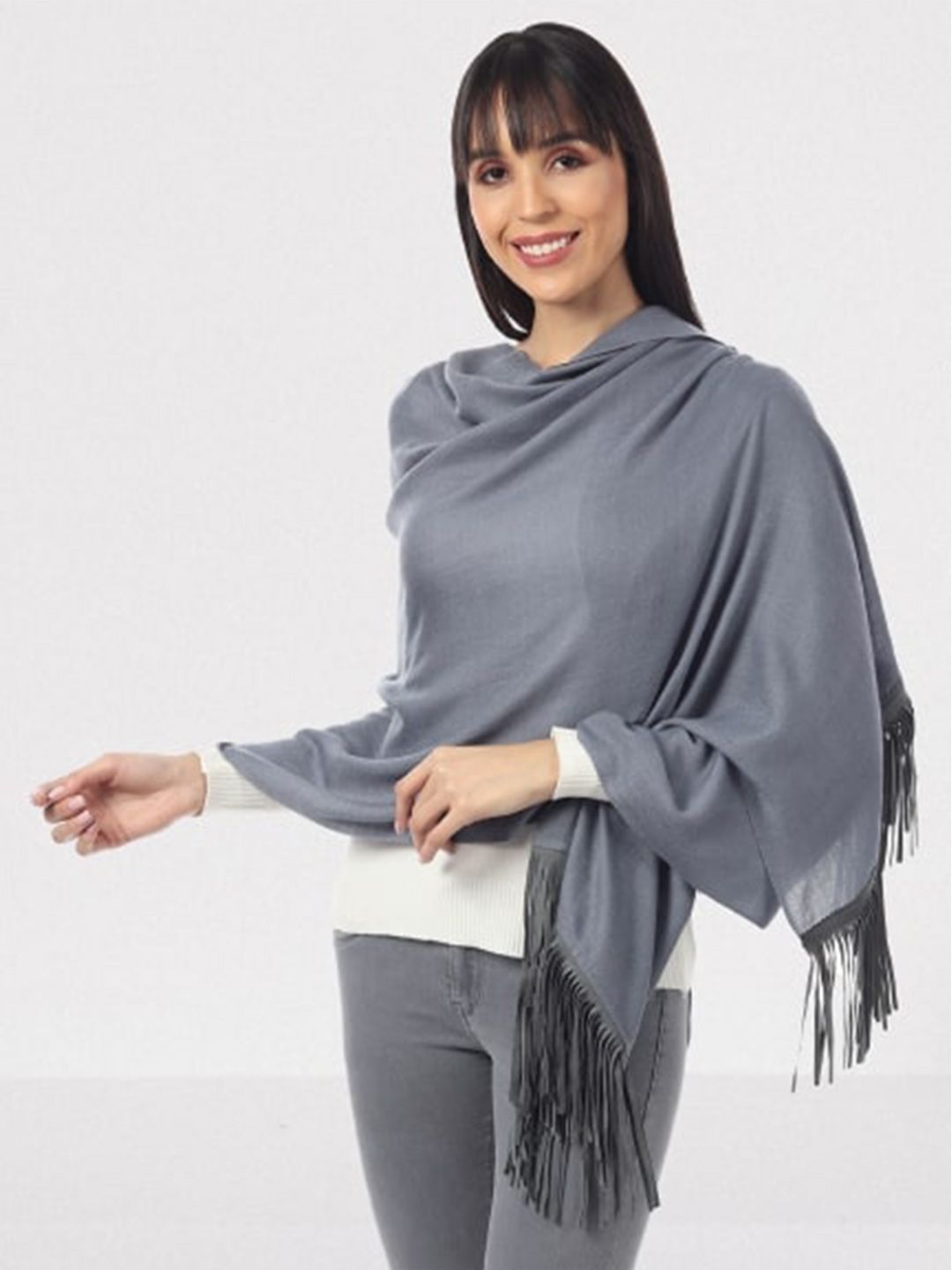 MUFFLY Women Grey Stole Price in India
