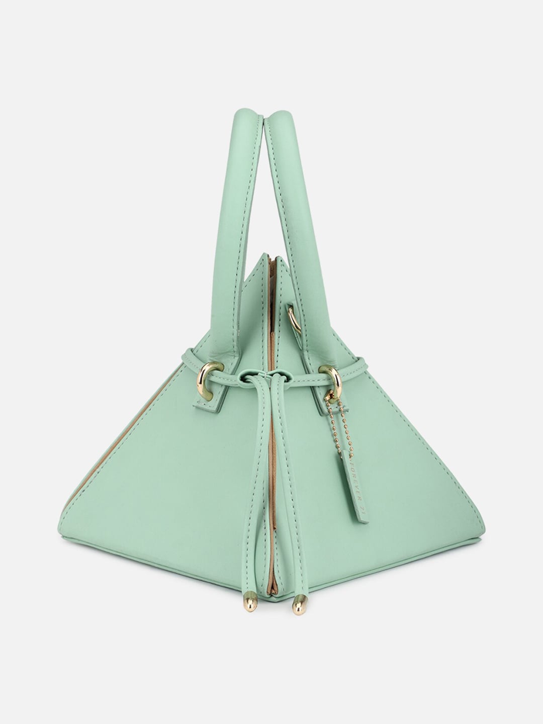 FOREVER 21 Green PU Structured Handheld Bag Price in India