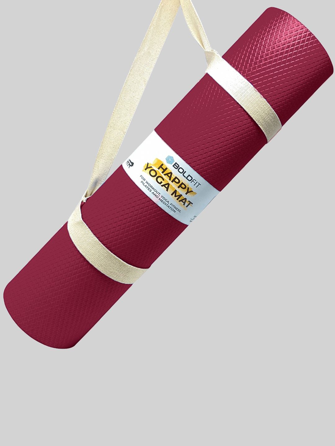 BOLDFIT BOLDFIT Unisex Purple Textured Yoga Mat