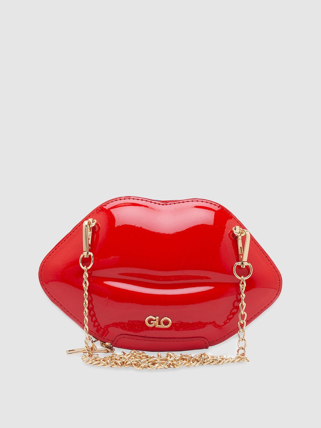 Globus Red PU Structured Shoulder Bag with Quilted Price in India