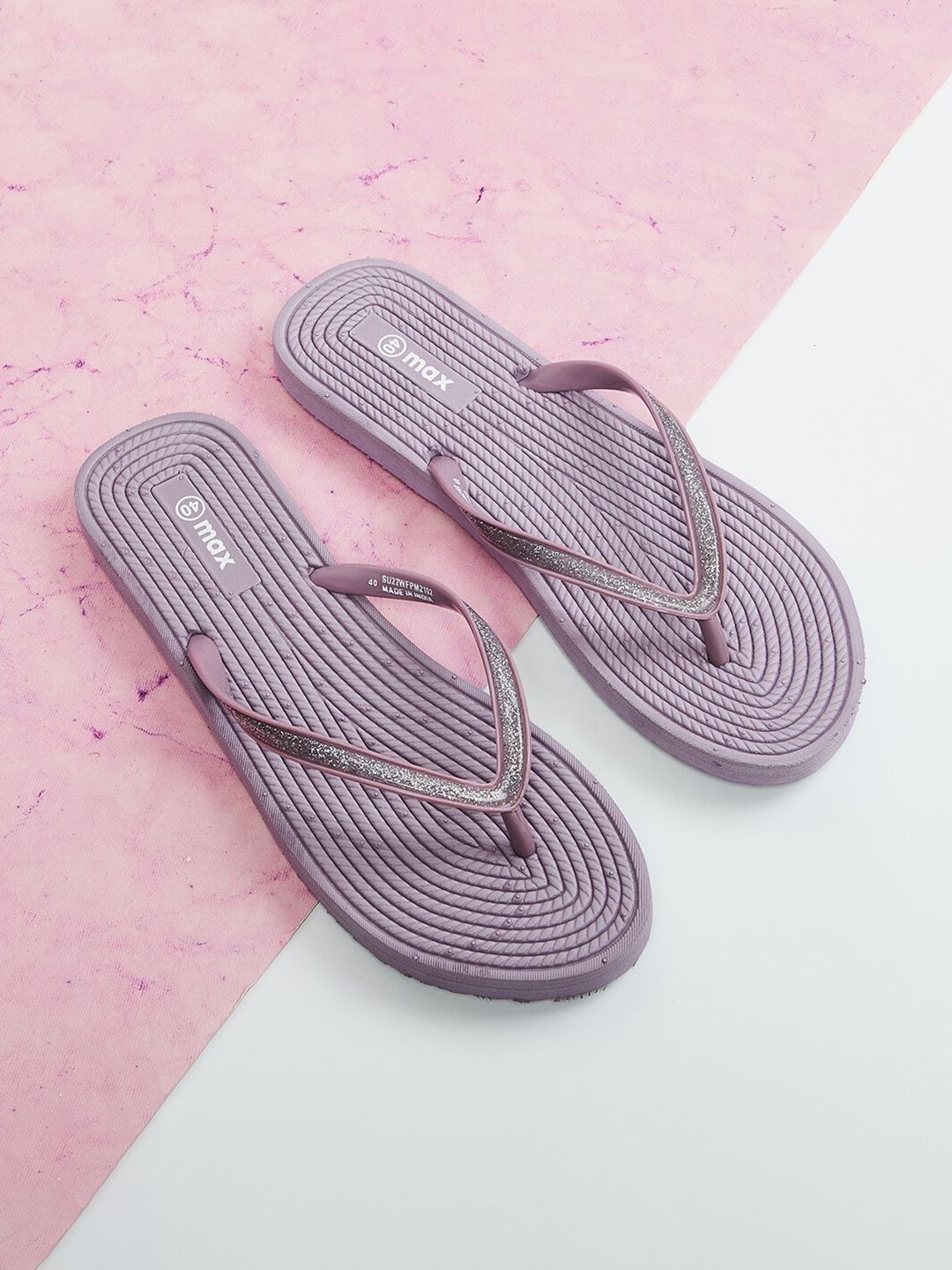 max Women Purple Thong Flip-Flops Price in India