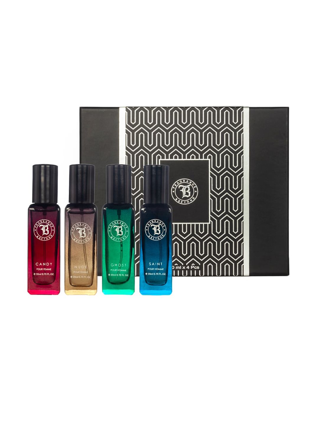 Fragrance & Beyond Set of 4 Perfume - Candy + Nude + Ghost + Saint - 20 ml Each Price in India