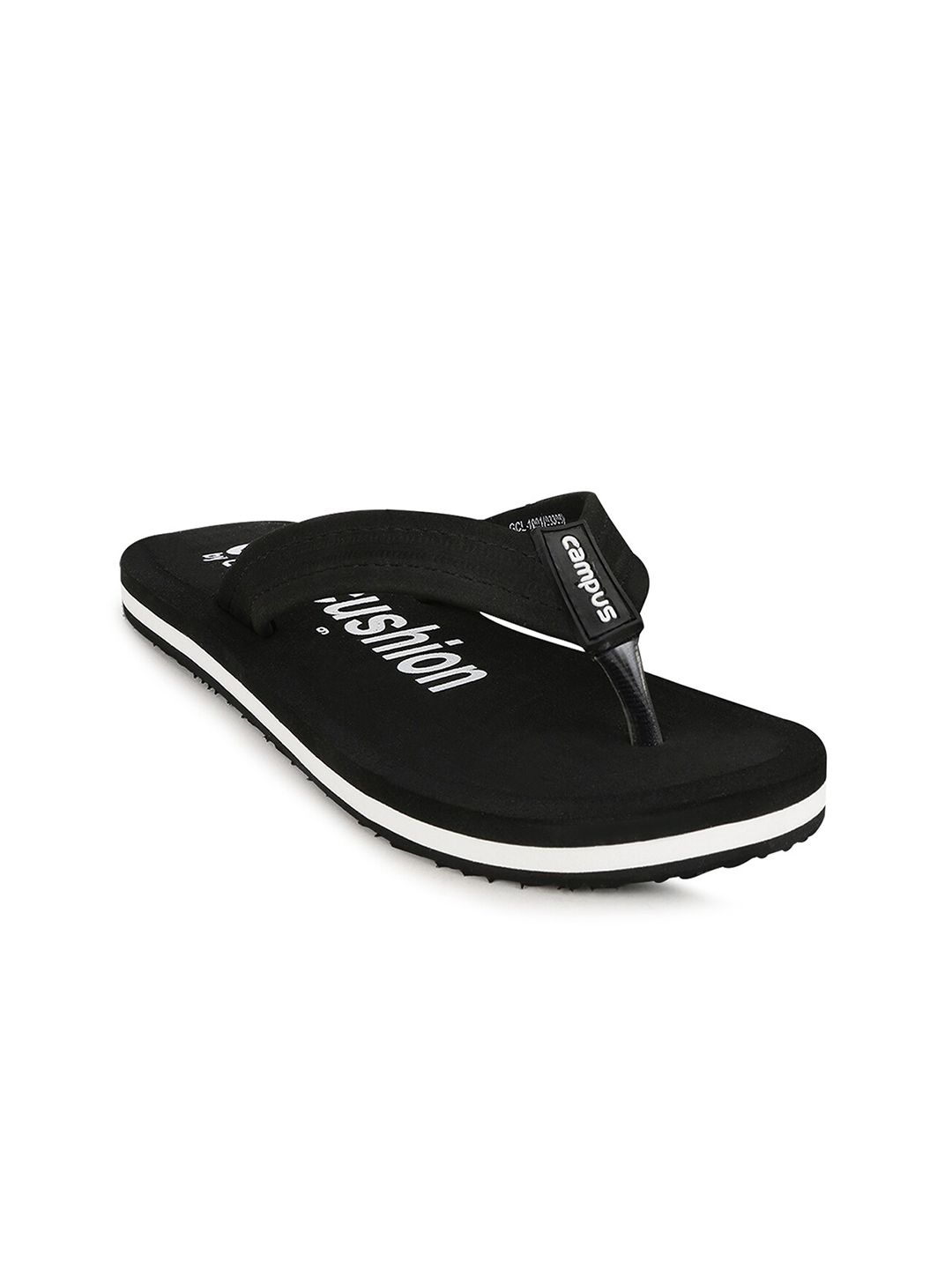 Campus Women Black & White Printed Thong Flip-Flops Price in India