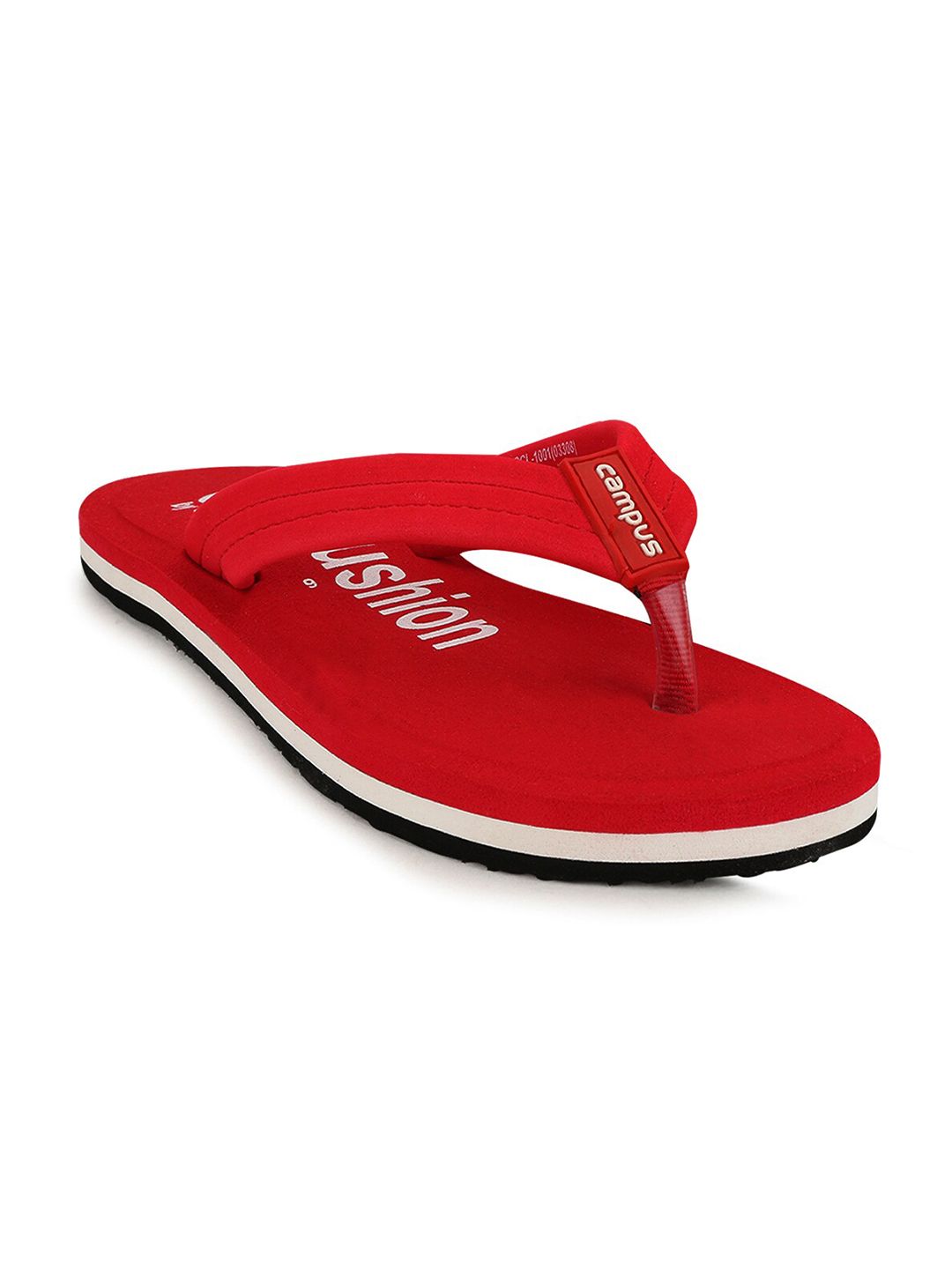 Campus Women Red & White Printed Thong Flip-Flops Price in India